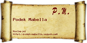 Podek Mabella névjegykártya